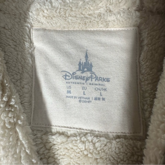 Disney Parks Black Quilted Hooded Mickey Jacket Women's Medium M Sherpa Lined - Picture 5 of 9